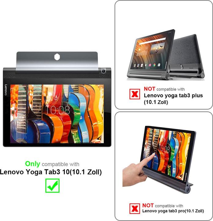 Immagine prodotto Cadorabo vetro di protezione (3 Pezzo/i, Yoga Tablet 3 10'')