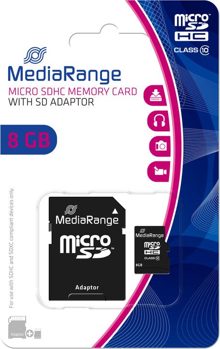 Produktbild MediaRange MR957 (8 GB, microSDHC, U1, UHS-I)