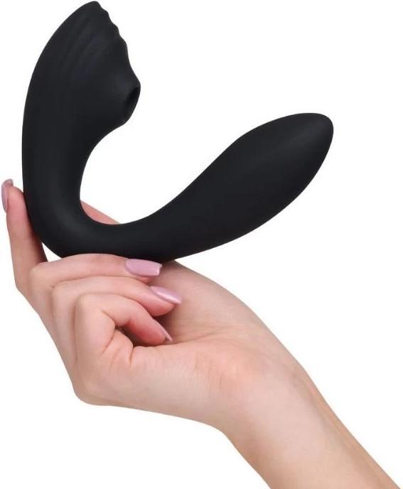 Actual product image So Divine Pearl Vibe G-spot Suction Simulator - Black