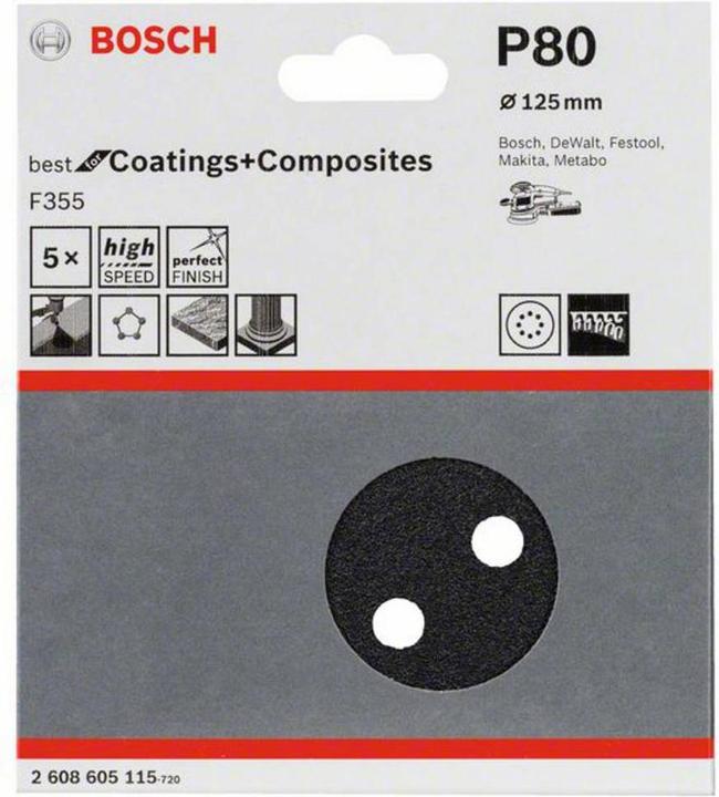 Productafbeelding Bosch Professional Zubehör Excentrisch schuurpapier met klittenband (80)