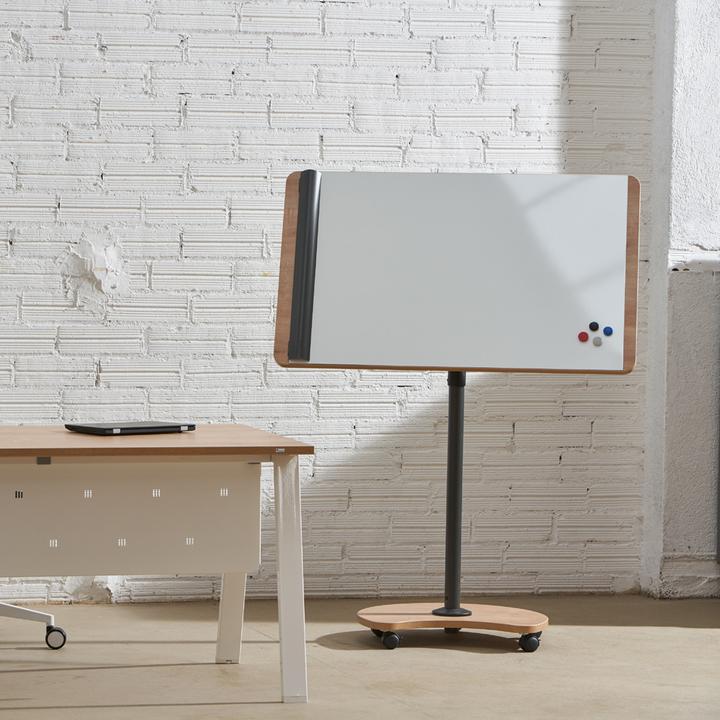 Actual product image Rocada Flipchart table, magnetic, 69x99 cm, wood look