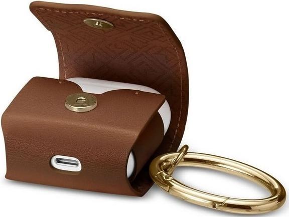 Image du produit Spigen Étui La Manon AirPods PU Leather brązowy/brown 074CS26378 (Manchon pour casque d'écoute)
