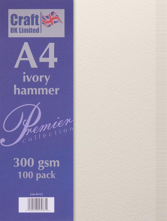 Immagine prodotto Craft UK Limited Cartone "martellato", DIN A4, 100 fogli (300 g/m², 100 x)