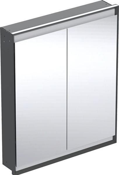 Geberit ONE armoire de toilette avec ComfortLight, 2 portes, montage encastré, 75x90x15cm, 505.802.