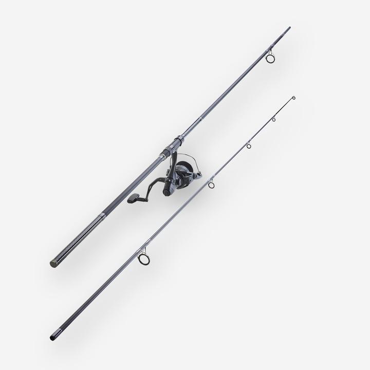 Caperlan Angelset Xtrem 500 12' 3 lbs Rute und Rolle Karpfenangeln (Allroundrute, Angelset, 365.76 cm)