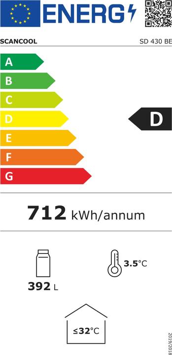 Etichetta energetica Scandomestic SD 430 BE (360 l)