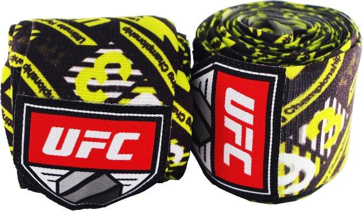 Actual product image UFC Pattered Hand Wrap, BK/YL