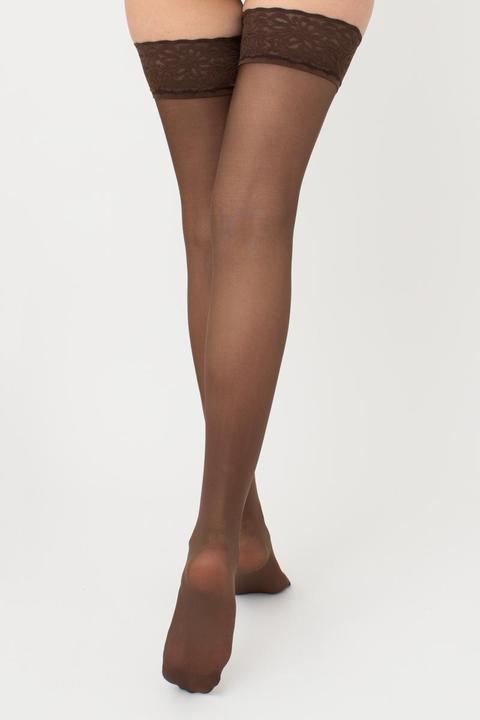 Immagine prodotto Giulia Emotion 40 Calze autoreggenti, colore cappuccino, taglia 42-46 (40 DEN, 42 - 46)