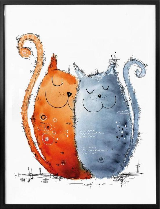 Produktbild Trenddeko Hagenmeyer - Verliebte Katzen (24 x 30 cm)
