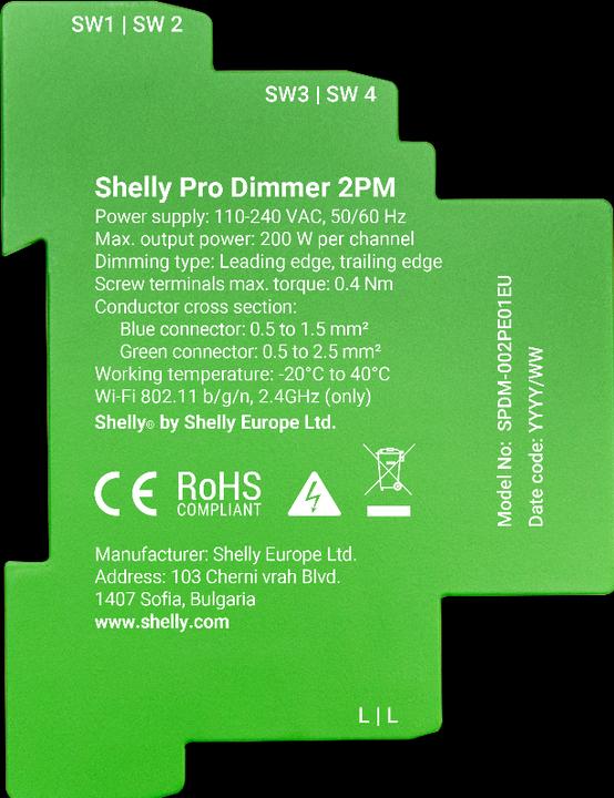 Image du produit Shelly Pro Dimmer 2PM