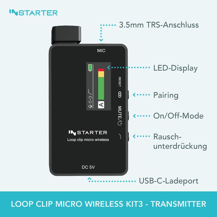 Actual product image Wiltec Loop Clip Micro Wireless Kit3 – 3.5