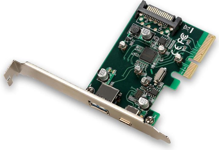 i-tec PCI-E USB 3.1 Gen.2 10 Gbps Card Adapter auf 1x externes USB-A 3.1 1x externes USB-C 3.1, 1x zusa...