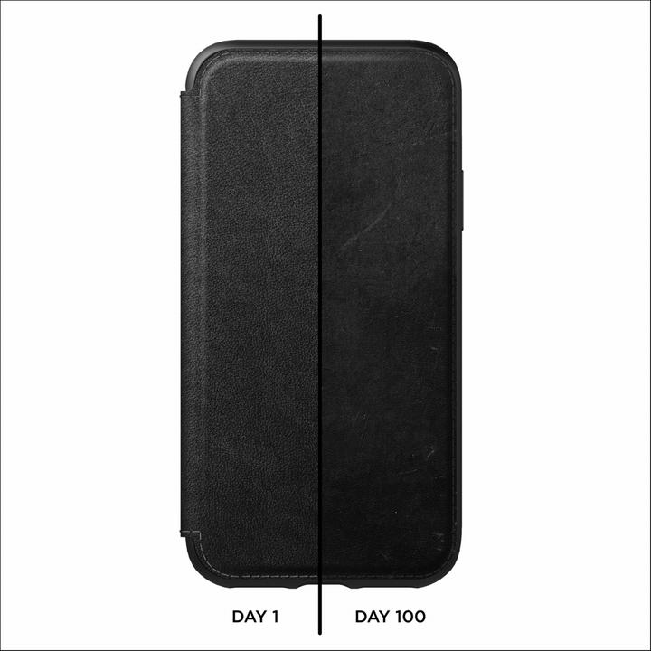 Image du produit Nomad Tri-Folio en cuir noir robuste pour iPhone X / Xs (Apple iPhone XS, Apple iPhone X)