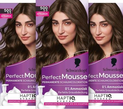 Produktbild Schwarzkopf Perfect Mousse Schaumcoloration (500 Mittelbraun)