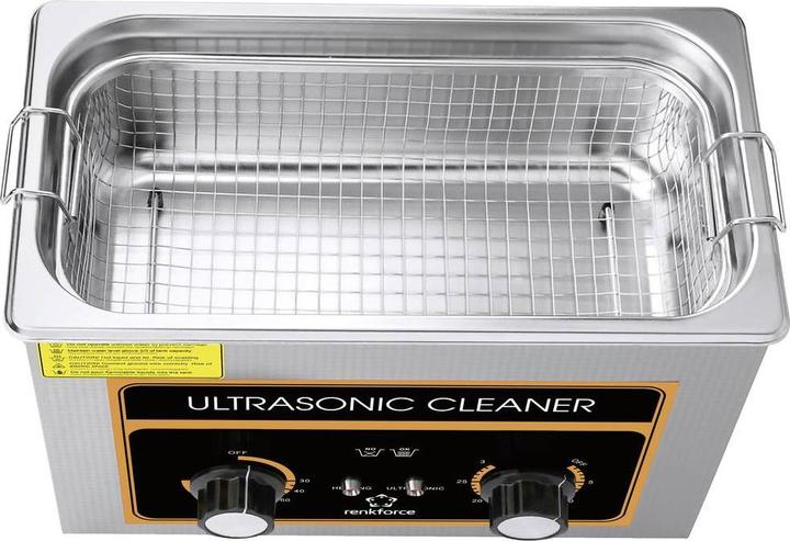 Produktbild Renkforce Ultraschallreiniger Schmuck, Werkstatt, Bürobedarf 180W 4.5l mit Heizung, mit Reinigungsk (40 kHz, 4500 ml)