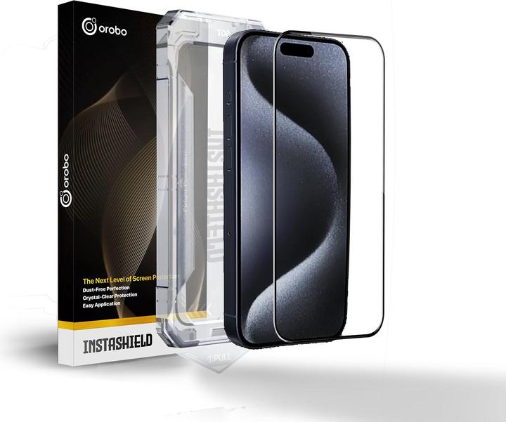Image du produit Ferryxpress OROBO INSTASHIELD Film de protection en verre cristallin pour iPhone 15 Plus (1 pièce) (1 pièce(s), Apple iPhone 15 Plus)