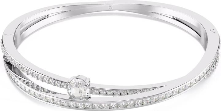 Swarovski Hyperbola Armreif Verschiedene Schliffe Weiss (16 cm, Swarovski Metall)