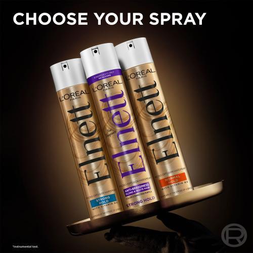 Actual product image L'Oréal Paris L'Oreal Paris Elnett Anti-Brassiness Color-Correcting Purple Micro-Diffusion Hairspray 300 Ml (300 ml)