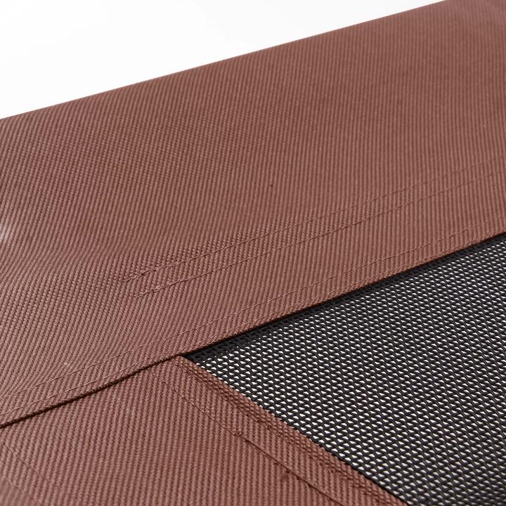 Actual product image Wiltec Dog Bed Pet Cot Elevated Outdoor Pet Lounger Brown XL 122x93x20cm max 30kg (Dog)