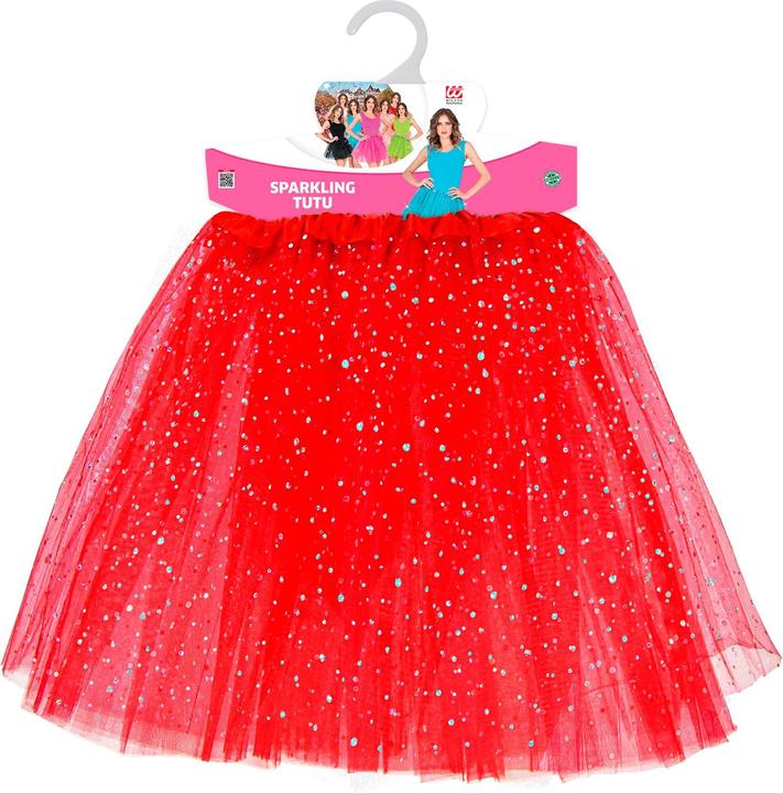 Image du produit Widmann ROTER GLITZERNDER TUTU 40 cm