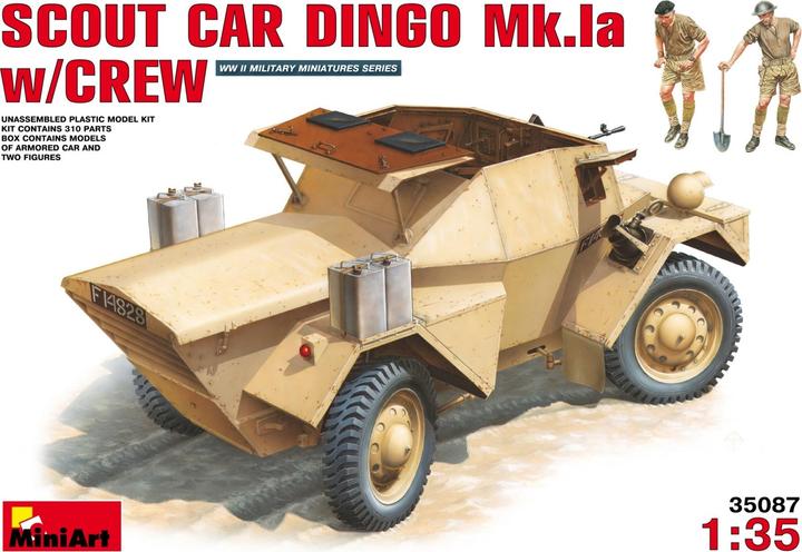Actual product image Mini art Dingo Mk 1a scout car with crew