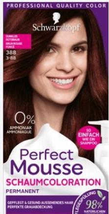 Produktbild Schwarzkopf Perfect Mousse Schaumcoloration (388 Dunkles Rotbraun)