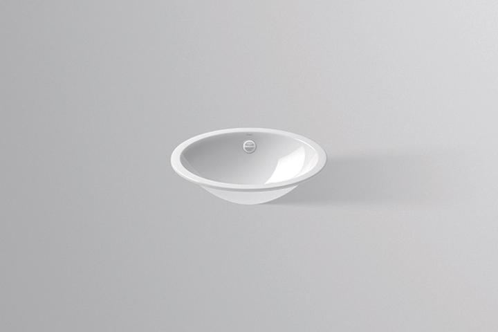 Alape Unterbaubecken UB.O425, oval B: 372mm H: 110mm T: 273mm, 2110700000, weiss (273 mm, 372 mm)