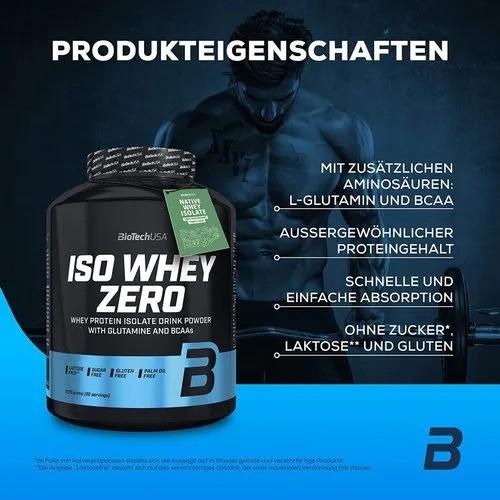 Actual product image Biotech USA Iso Whey Zero (Strawberry, 1 pcs., 500 g)