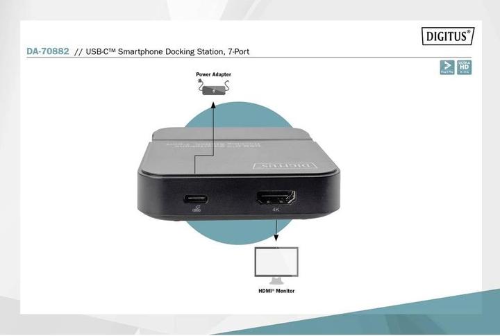 Actual product image Digitus DA-70882 (Docking port (proprietary), 3 Ports)