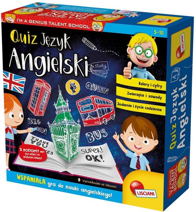 Lisciani The game is a genius quiz in English (English)