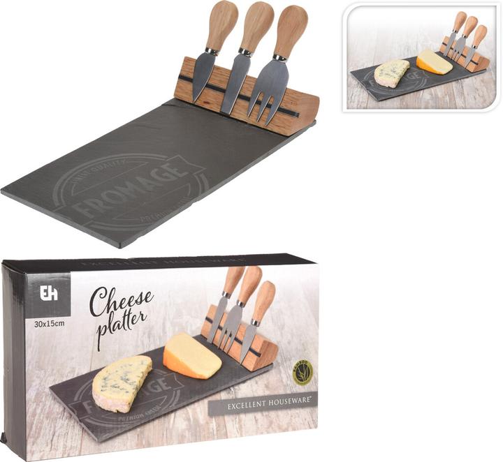Produktbild Casativo Käsebrett aus Holz und Schiefer