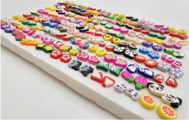 Actual product image ZigZag 100 pairs of assorted stud earrings with 100 rubber stoppers (Plastic)