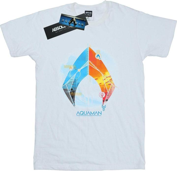 Aquaman Tropical Logo Baumwolle Boyfriend TShirt (3XL)