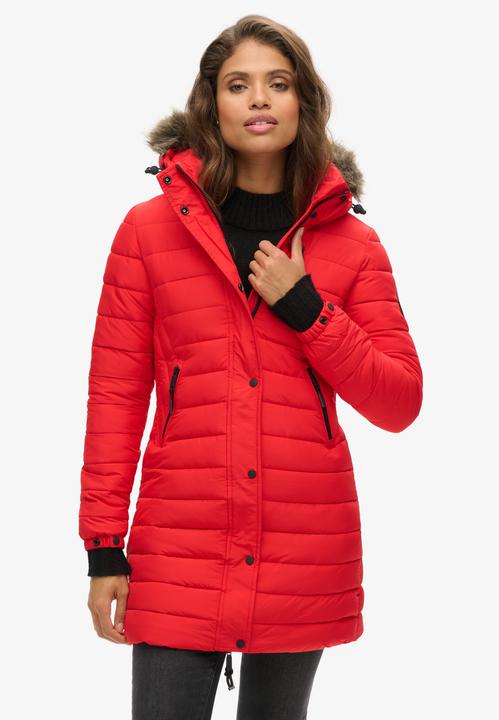 Immagine prodotto Superdry Piumino con cappuccio da donna in ecopelliccia (S)