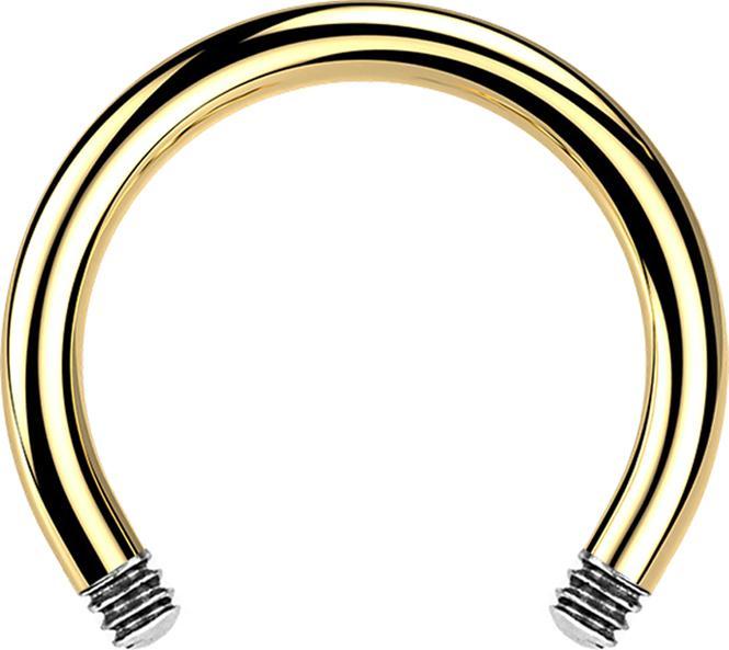 Produktbild Star Piercing Micro Circular Barbell-Stab vergoldet (ohne Messing, Chirurgenstahl 316L)