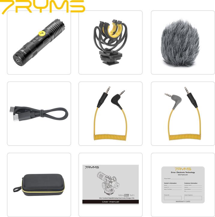 Produktbild 7Ryms Mini Cardioid Digital&Analog Dual-mode Shotgun Mic