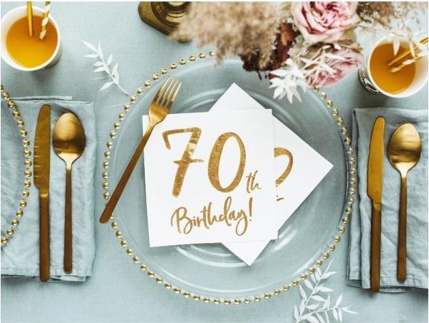 Produktbild Partydeco 70 Jahre (20 x, 33 x 33 cm)