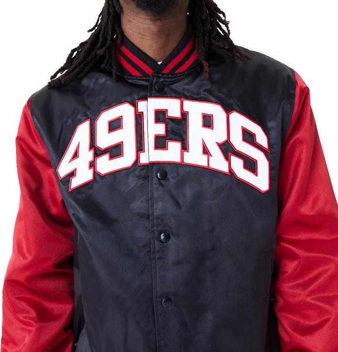 Actual product image New Era Varsity Satine Bomber Veste San Francisco 49ers (M)