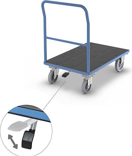 Produktbild eurokraft pro Plattformwagen mit Seitenbügeln (500 kg)