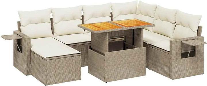 Actual product image VidaXL Garden furniture Sofa set Garden set 8-piece garden seating group Beige