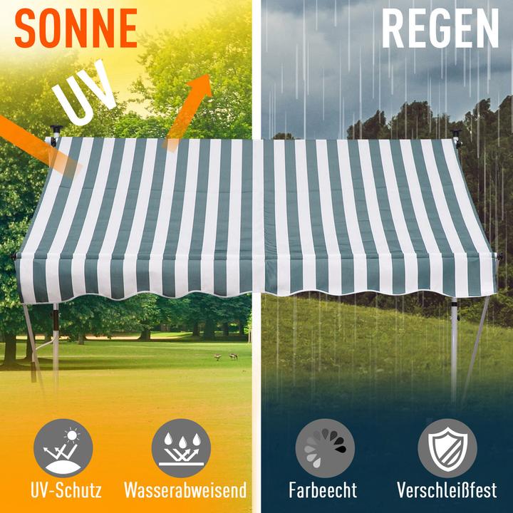 Produktbild Outsunny Klemmmarkise mit Handkurbel (2 m)