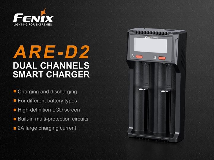 Actual product image Fenix ARE-D2 (26650, AA, AAA, C, Chargers without battery)