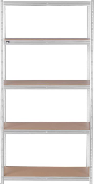 Produktbild MSW Schwerlastregal Metallregal Kellerregal 100 x 50 x 197 cm für 5 x 150 kg grau