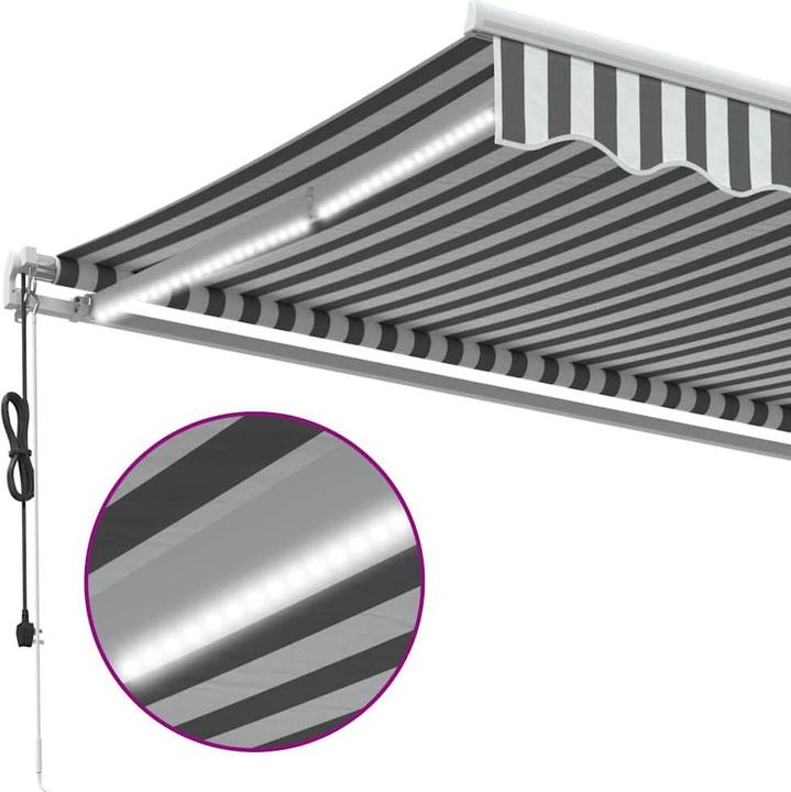Produktbild VidaXL Markise Gelenkarmmarkise Sonnenmarkise Automatisch mit LED 600x300cm (6 m)