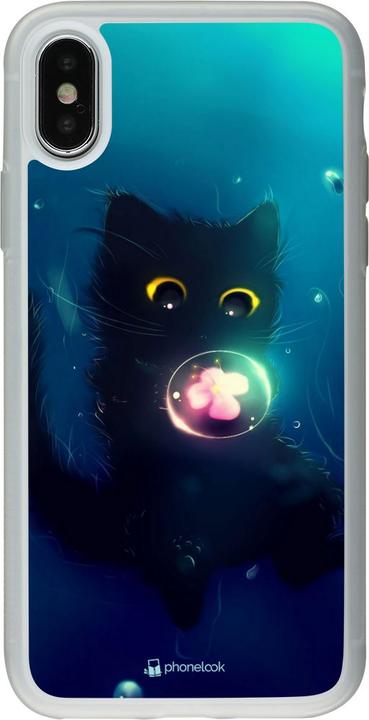 Image du produit PhoneLook Coque Silicone rigide transparent Cute Cat Bubble (Apple iPhone XS, Apple iPhone X)