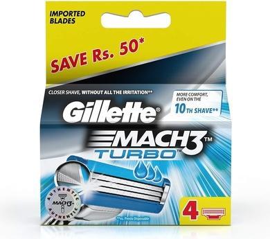 Produktbild Gillette MACH 3 TURBO cargador 4 recambios (4 x)