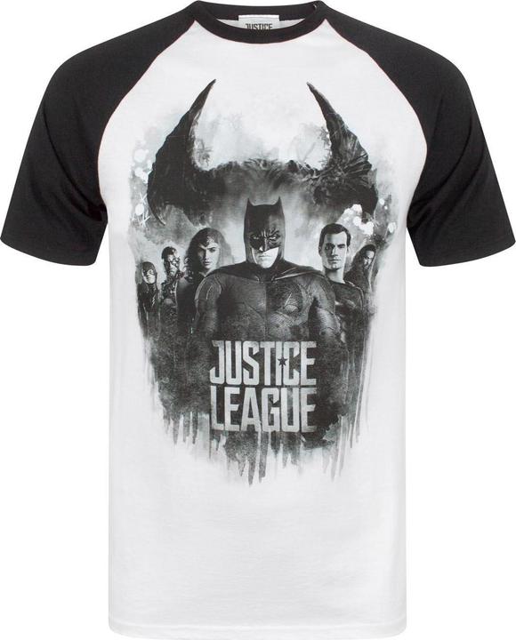 Justice League Charakter Line Up Raglan TShirt