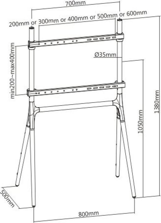 Actual product image Techly ICA-TR19 (70", 40 kg)