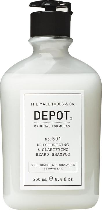 Depot - N° 501 Shampoo barba idratante e chiarificante 250 ml (250 ml, Shampoo liquido)