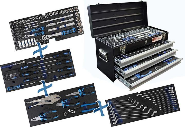 Produktbild BGS Metall-Werkzeugkoffer 3 Schubladen mit 143 Werkzeugen (1 Teile)